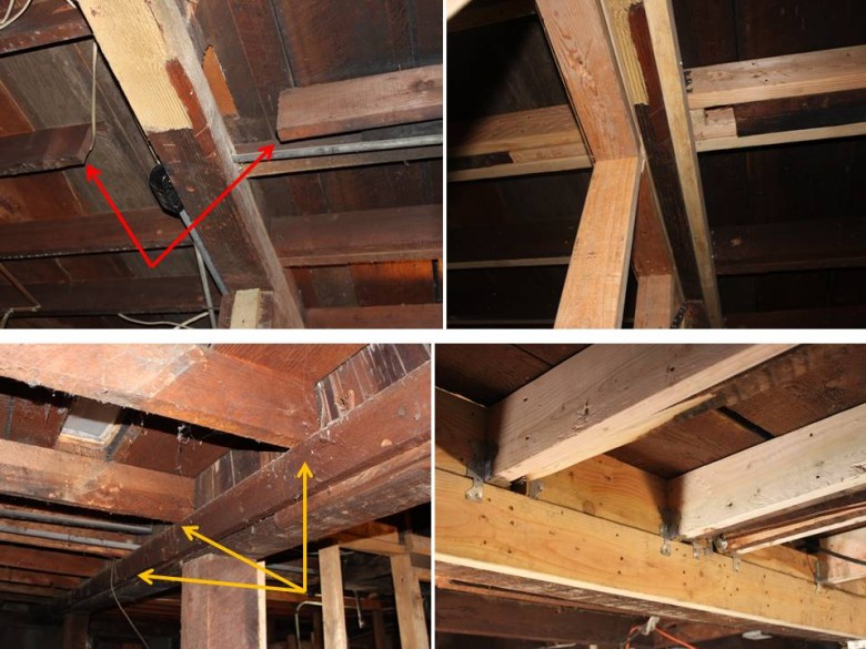 Basement Joists - Bad and Fixed 1