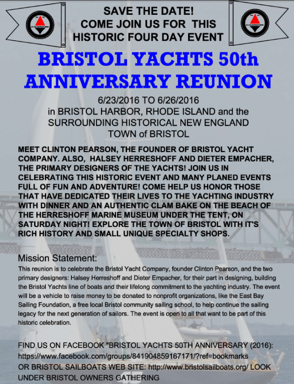 Bristol Yachts 50th Anniversary - Flyer