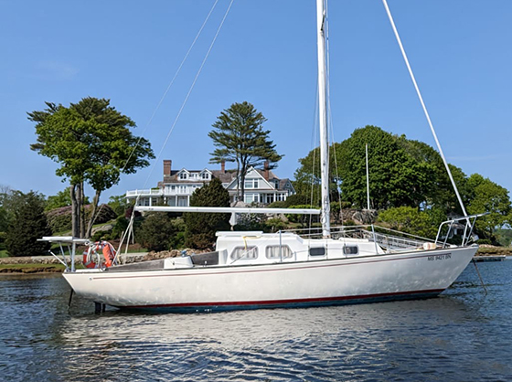 Bristol 27 "Sweet Christine" At Anchor